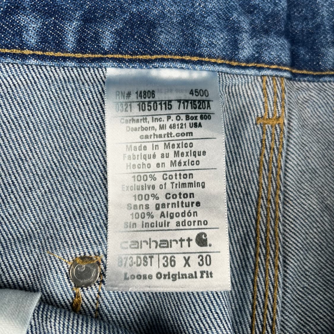 칼하트 더블니 데님 팬츠 상품이미지4