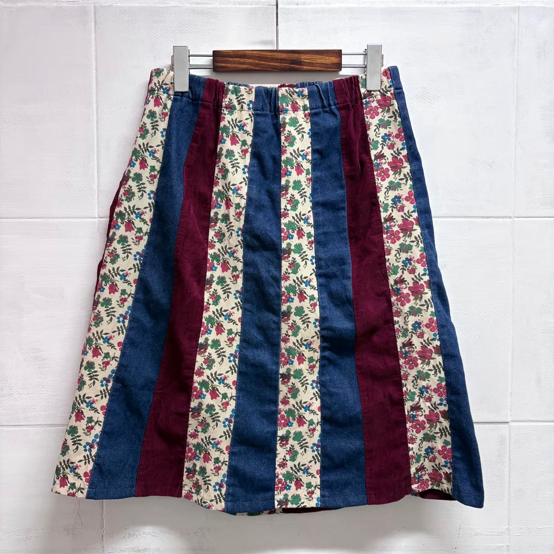 HEART ISLAND 패치워크 페어리 히피 미디 스커트  JPN  상품이미지1