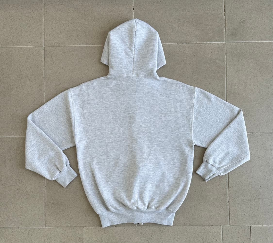 90s 빈티지 러셀 후드집업 밝은그레이 M USA 상품이미지2