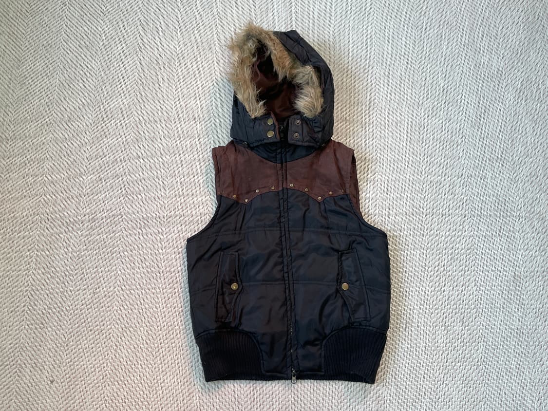 빈티지 퍼 후디 베스트  goa lgb J03258 상품이미지1