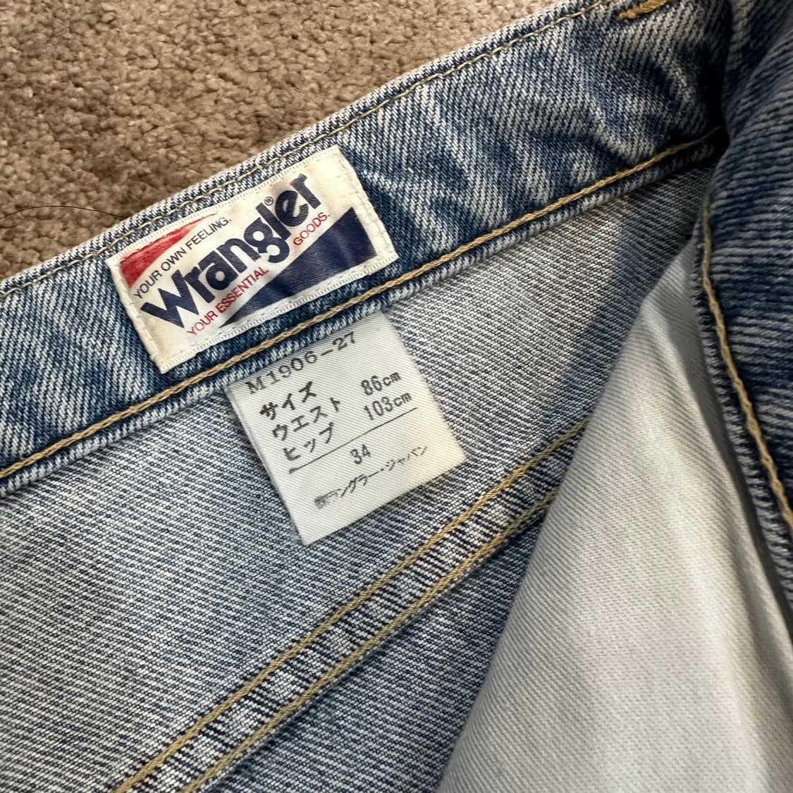 랭글러 프리미엄 레드텝 연청 데님 팬츠(32) 상품이미지2