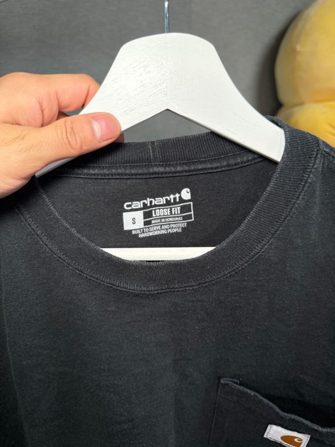 CARHARTT 칼하트 반팔 티 블랙 S 상품이미지8