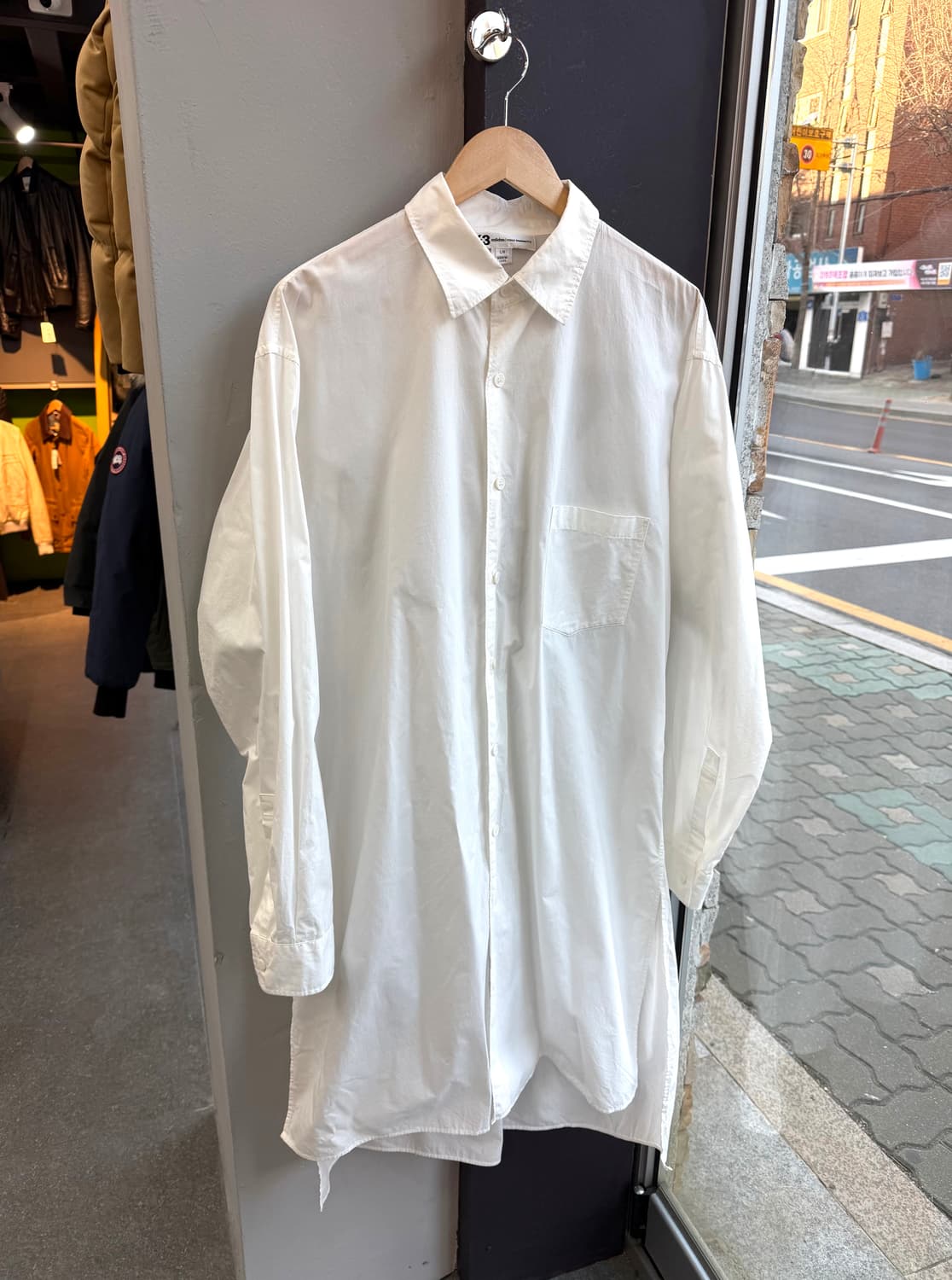 L/ Y-3 요지야마모토 백로고 롱셔츠 자켓 상품이미지2