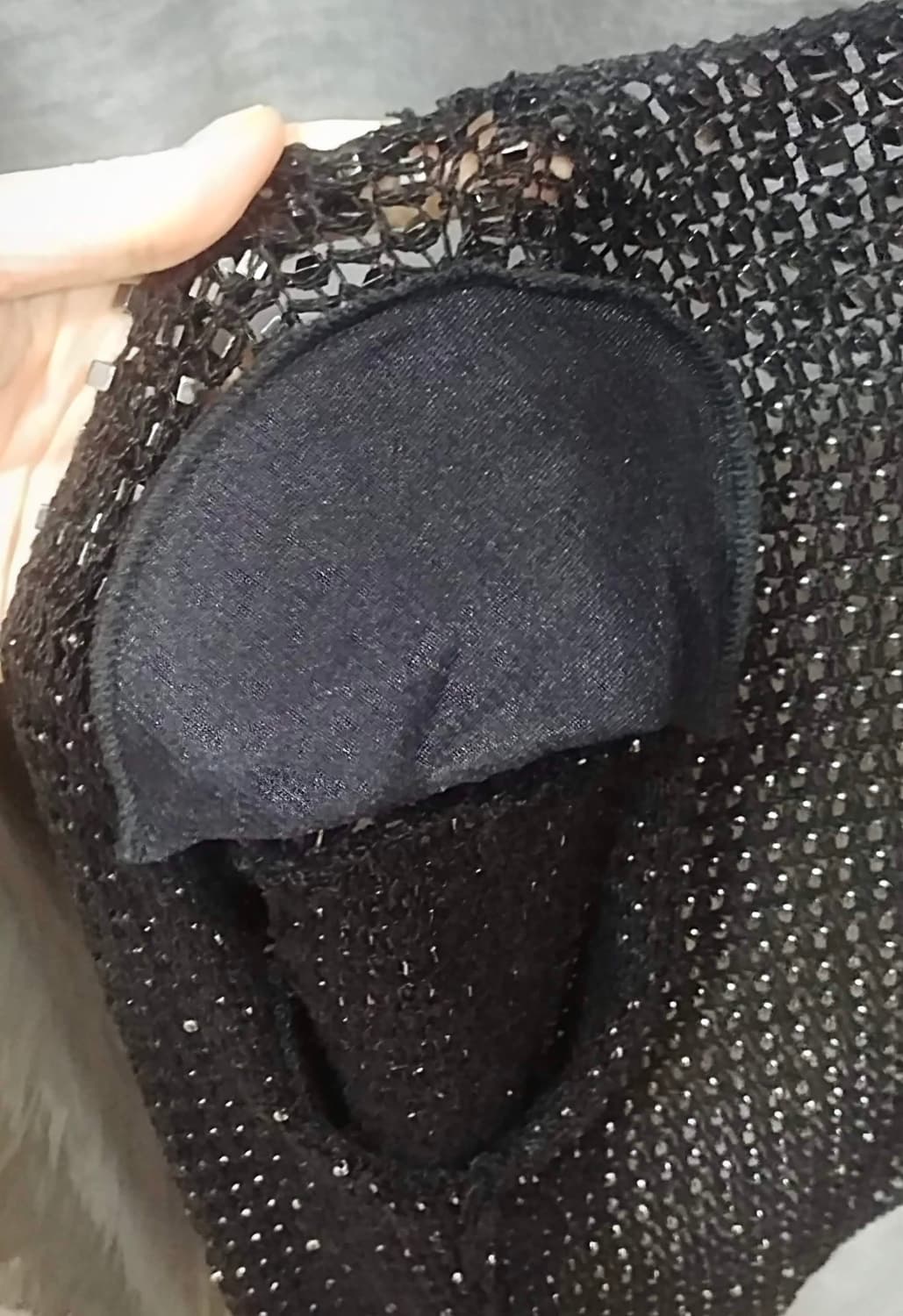 SISLEY 시슬리 스터드 비즈 가디건/블랙 상품이미지5