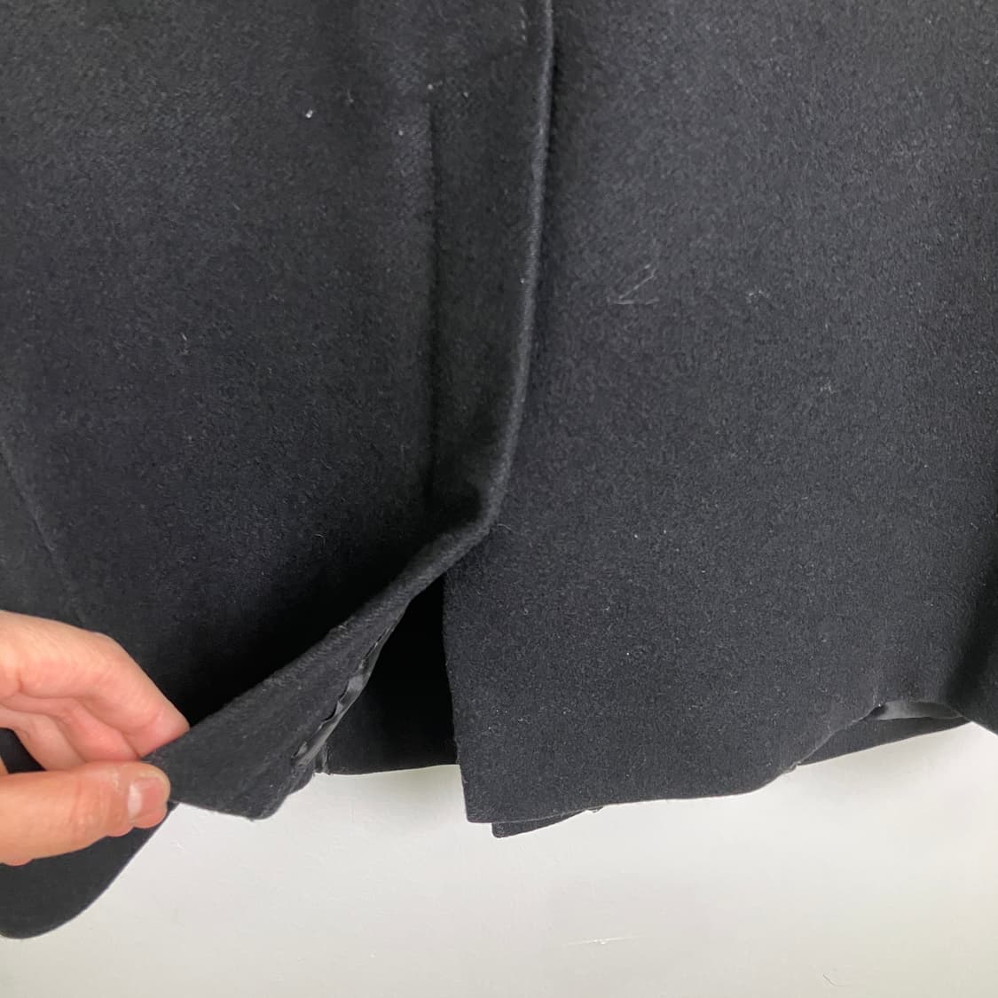 아르마니 익스체인지 블랙 히든 버튼 코트 S 상품이미지7