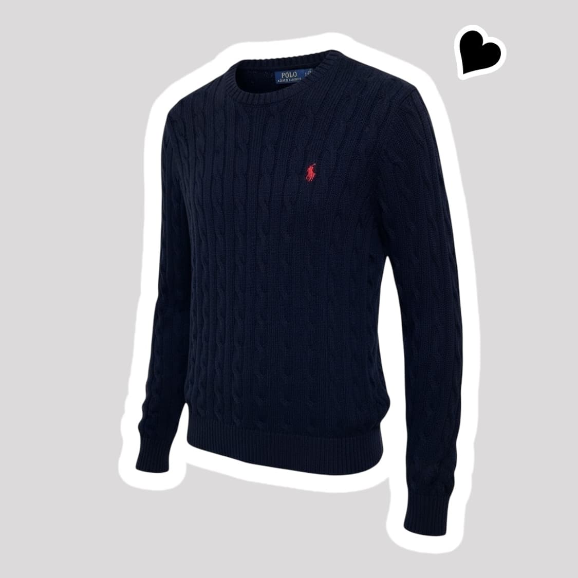 신형 폴로 랄프로렌 네이비 꽈배기 니트 상품이미지1