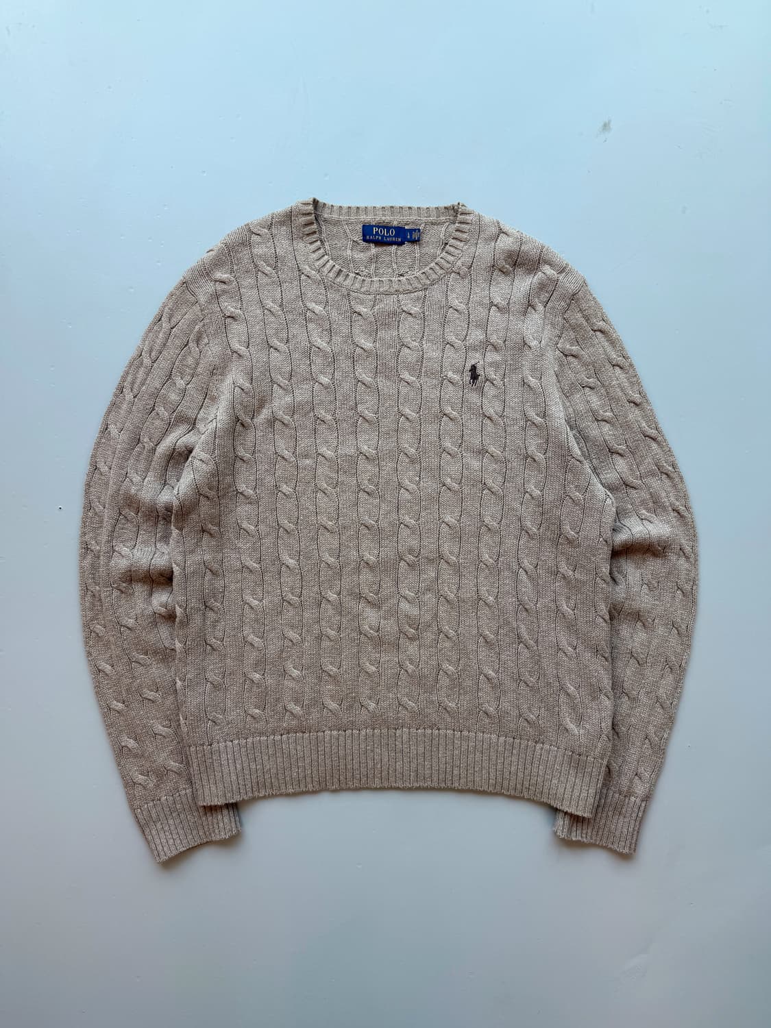 폴로 랄프로렌 루즈핏 신형 코코아 브라운 코튼 꽈배기 니트  상품이미지1