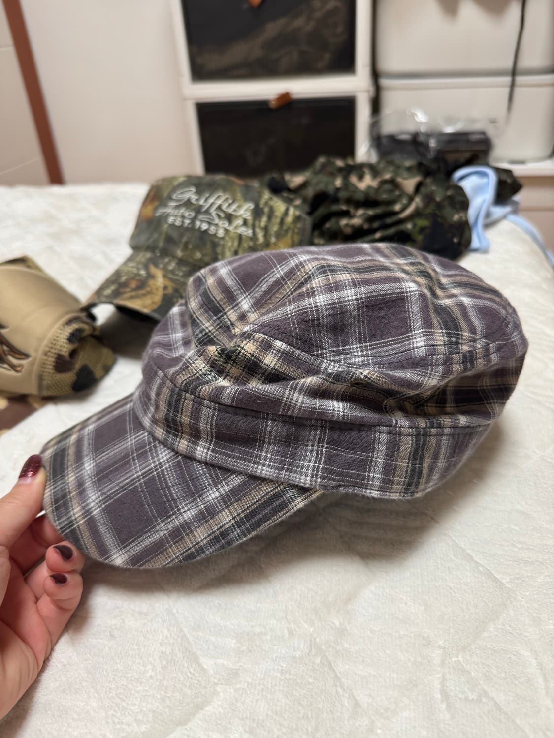 모자 처분 체크 군모  상품이미지1