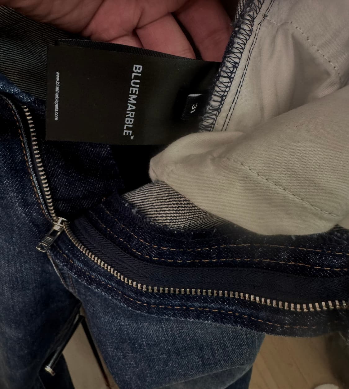 BLUEMARBLE Multicolor faux fur jean 상품이미지6