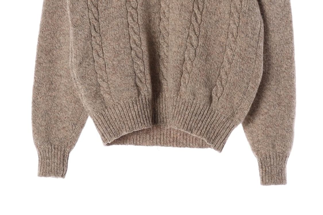 IZOD 90s 빈티지 퓨어 울 케이블 브이넥 니트 XL 상품이미지4