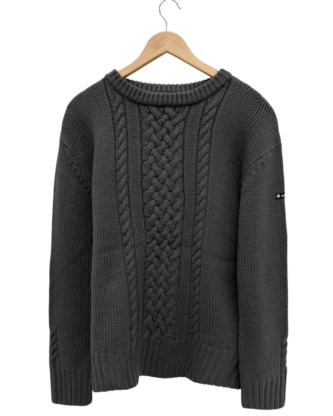 리바이스 울 꽈배기 니트 카키그레이 (XL) 상품이미지1