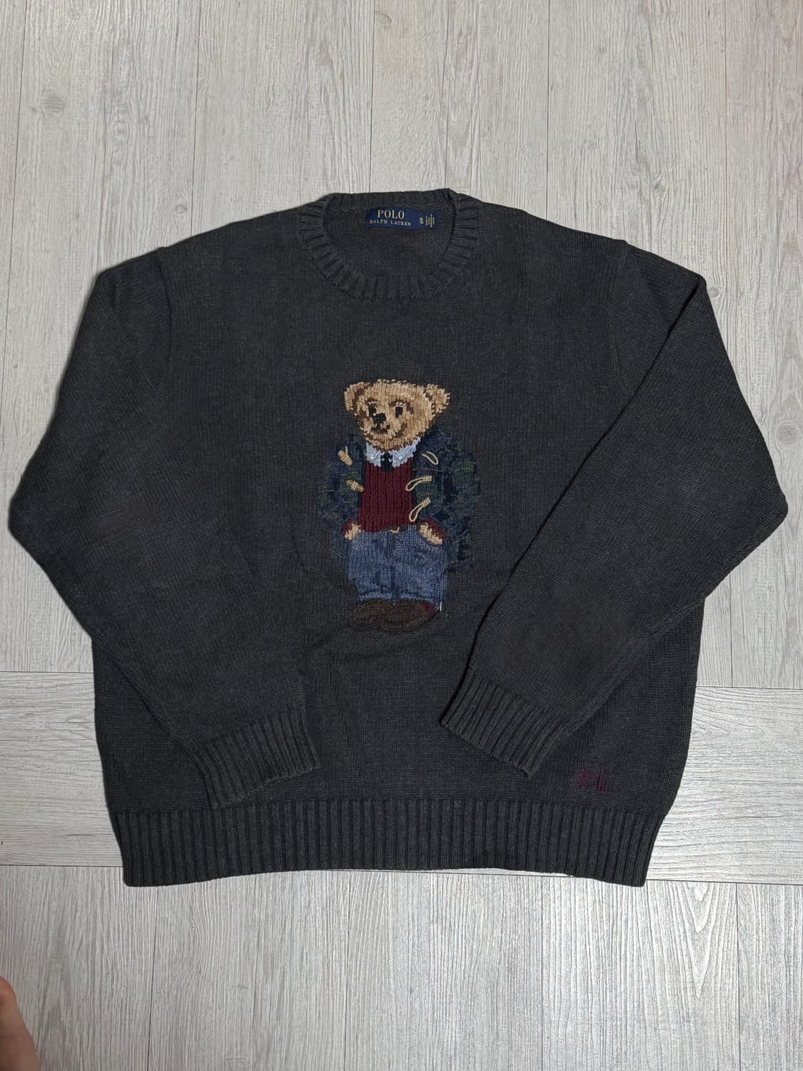 폴로 랄프 로렌 베어 니트 그레이 XL 상품이미지1