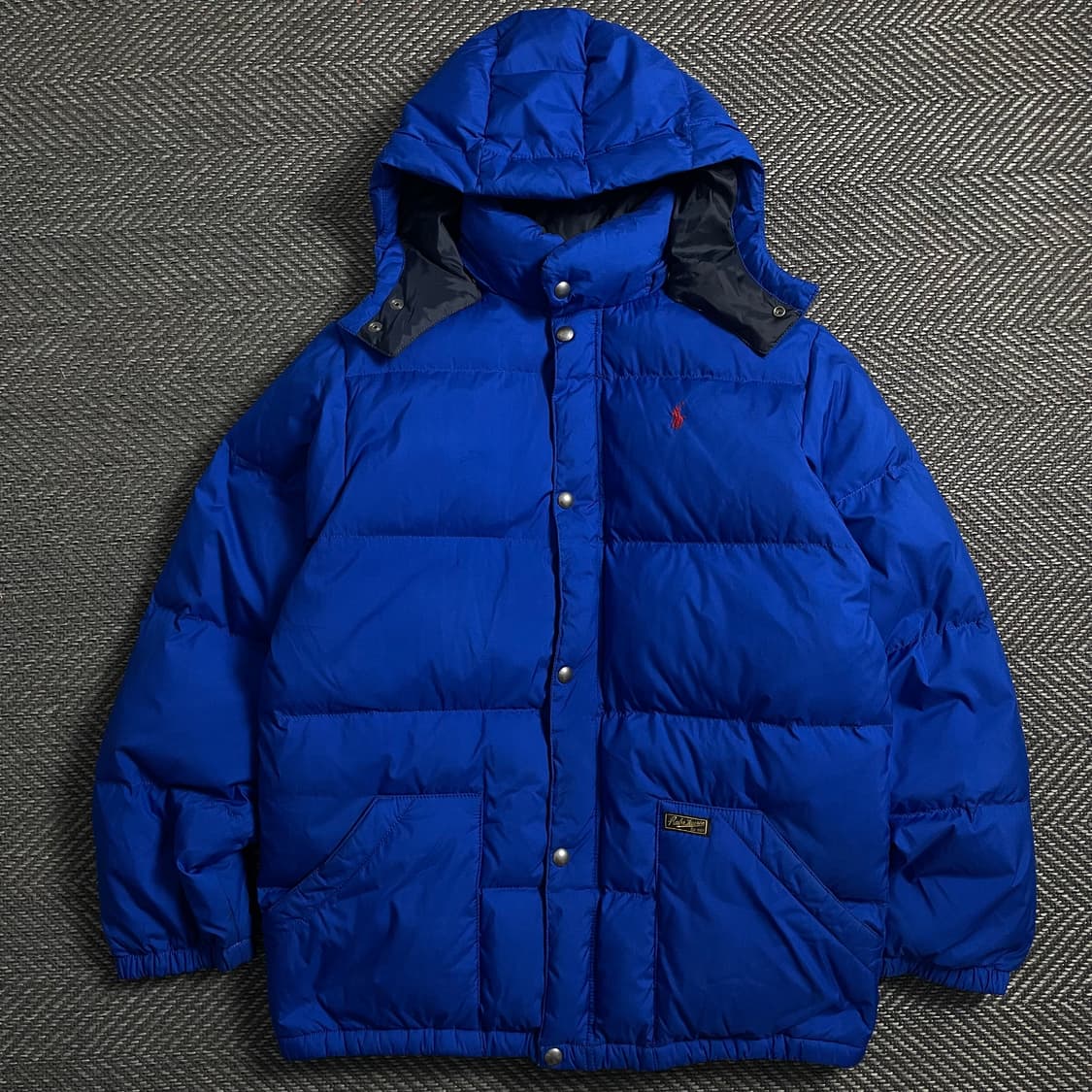 폴로 랄프로렌 포니 구스다운 푸퍼 후드 패딩 블루 y 4760 상품이미지2