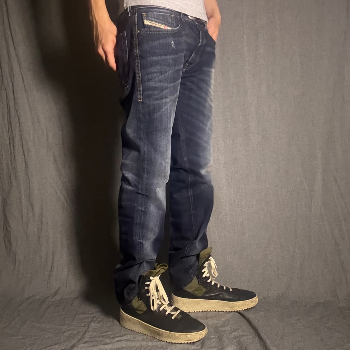 백화점 판 정품 디젤 워싱 데님 청바지 상품이미지3