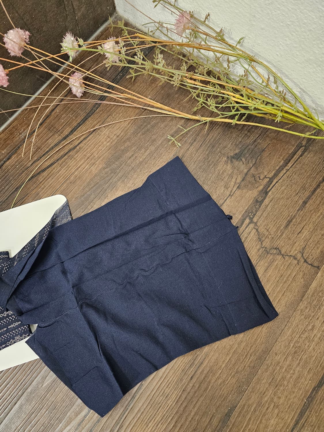 ICB 네이비 프린팅 패턴 스타킹 상품이미지5