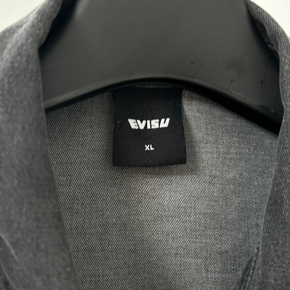 에비수 빅로고 흑청 데님 셔츠 상품이미지7