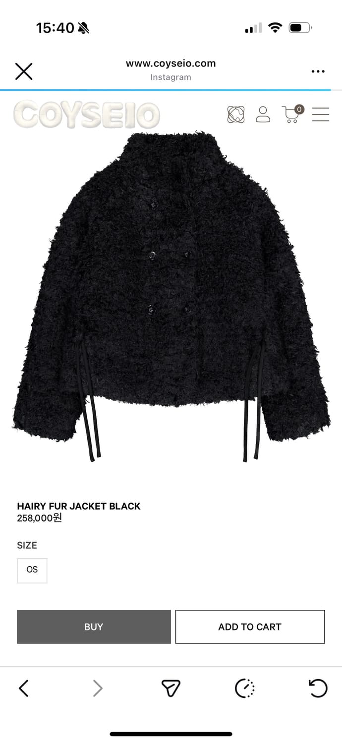 코이세이오 헤어리 퍼자켓 상품이미지1