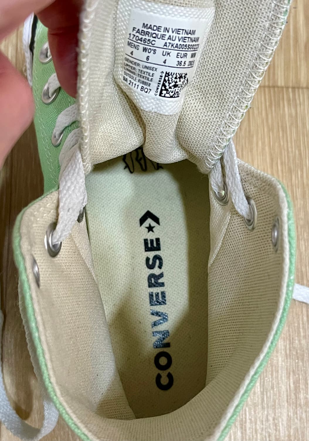 Converse 컨버스 척테일러 올스타 하이 - 파스텔 민트/235 상품이미지6