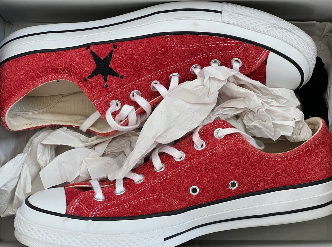 컨버스 x 스투시 척 70 로우 포피 레드 290 상품이미지1