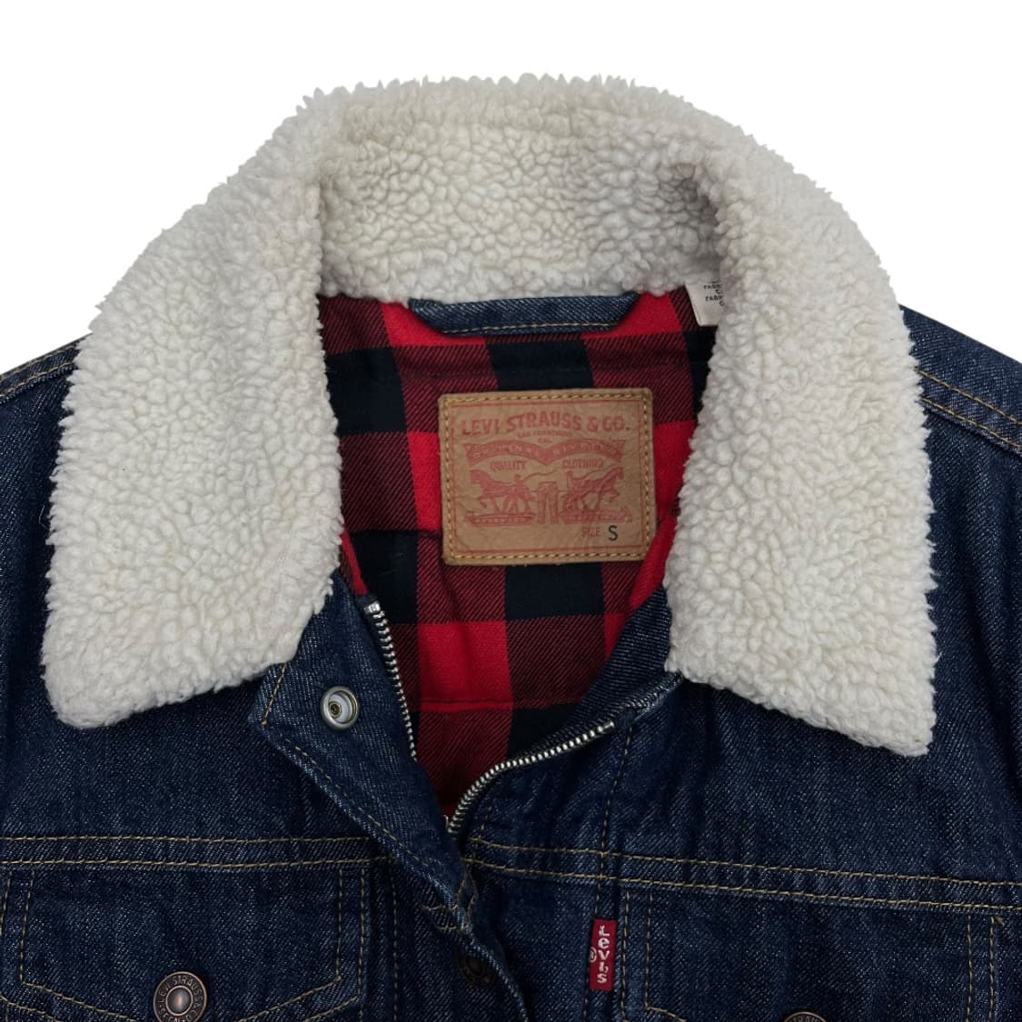 리바이스 양털 카라 데님 자켓 S 상품이미지5
