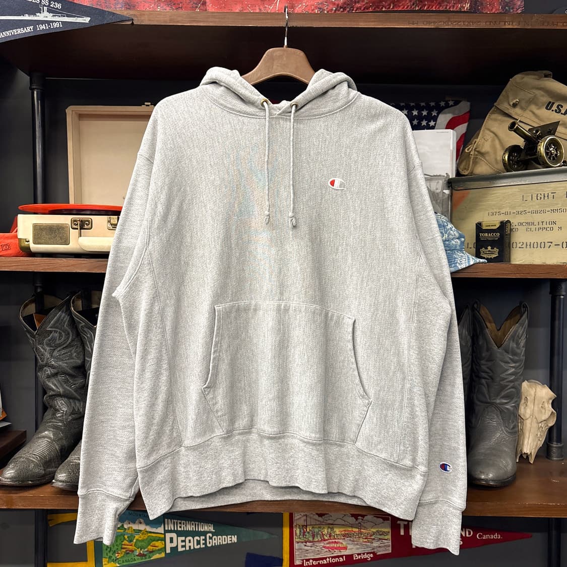 00s 챔피온 리버스위브 스몰로고 헤비코튼 후드티 N1218 상품이미지1
