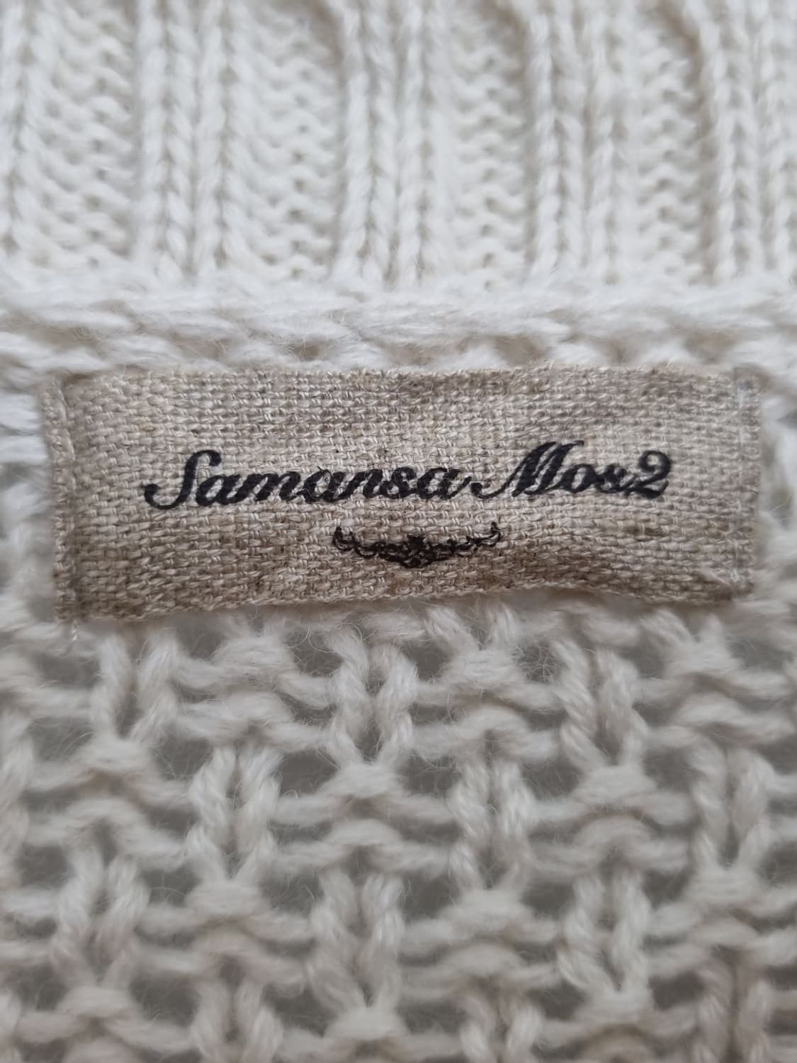 사만사모스 크림 니트 조끼  상품이미지8