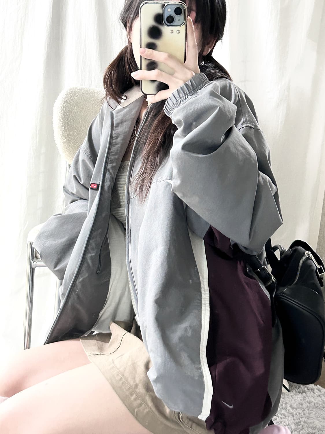 나이키 스우시 올드스쿨 배색 바람막이 상품이미지3