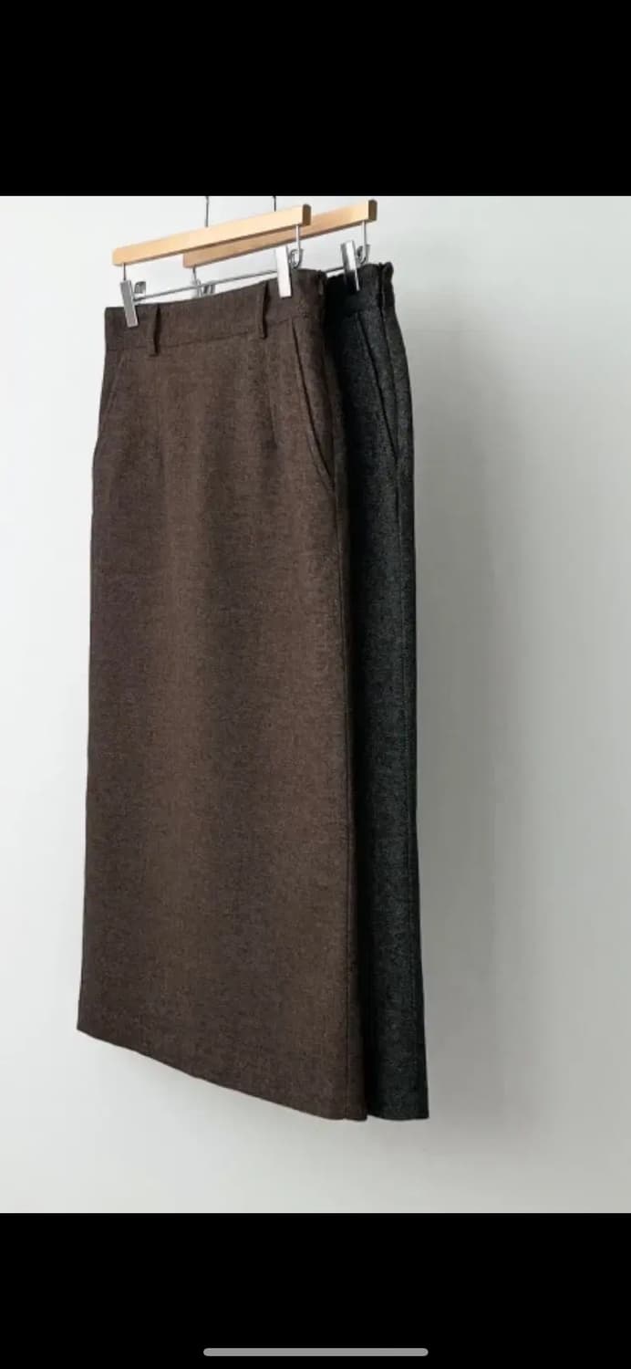 베지터블 트윌 롱 스커트 브라운 s 상품이미지1