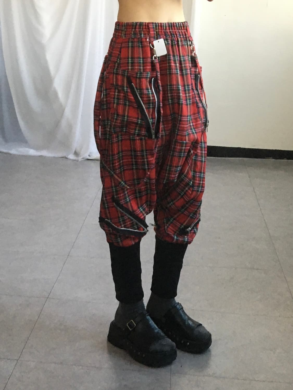 Check pattern sarouelpants 상품이미지1