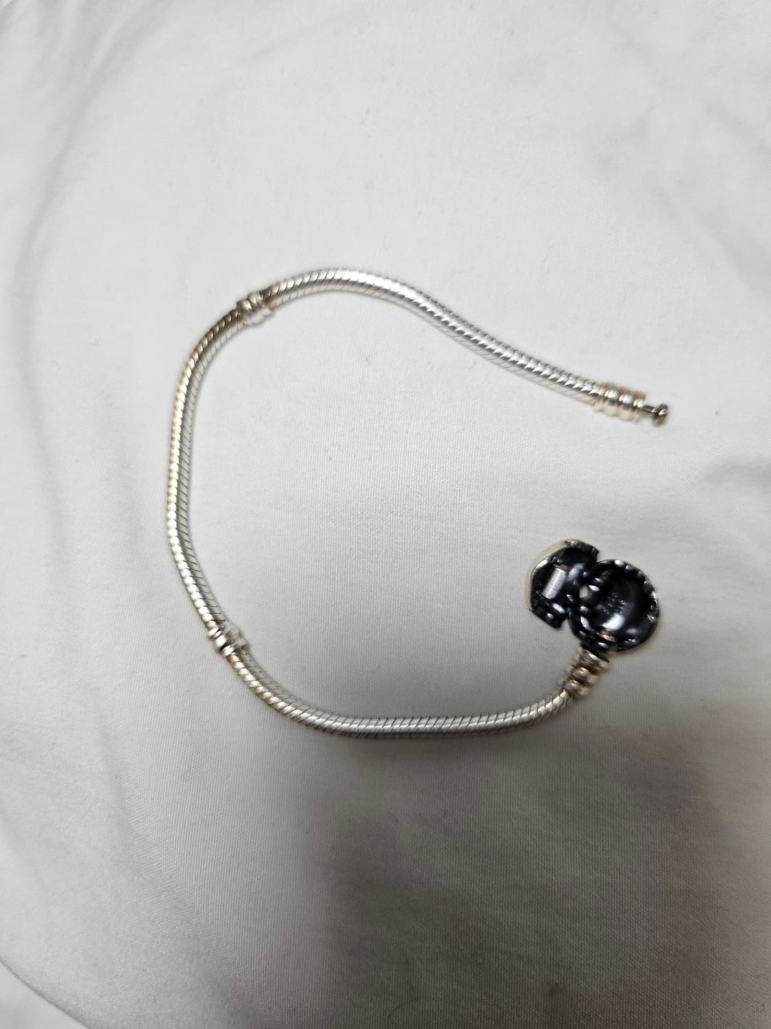 판도라 모먼트 하트 클래습 스네이크 체인 실버 팔찌 상품이미지2