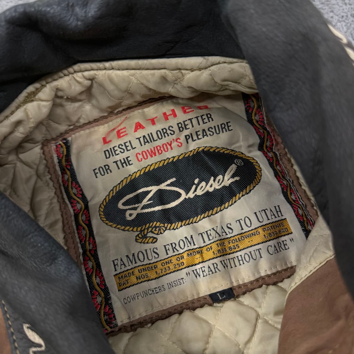 [ 정품/L ] 디젤 스웨이드 레더 가죽 웨스턴 자켓 상품이미지5