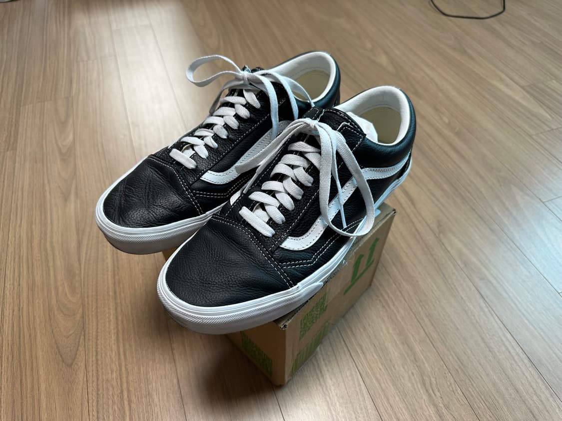 반스 레더 올드스쿨 블랙 가죽 280 상품이미지1