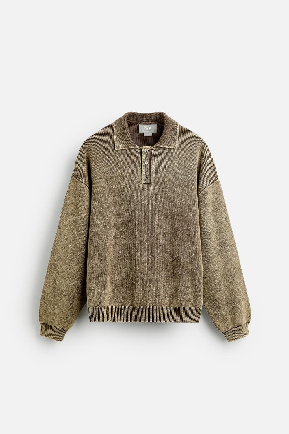 지라 에디션 워시드 이펙트 카라 헨리넥 니트  상품이미지5