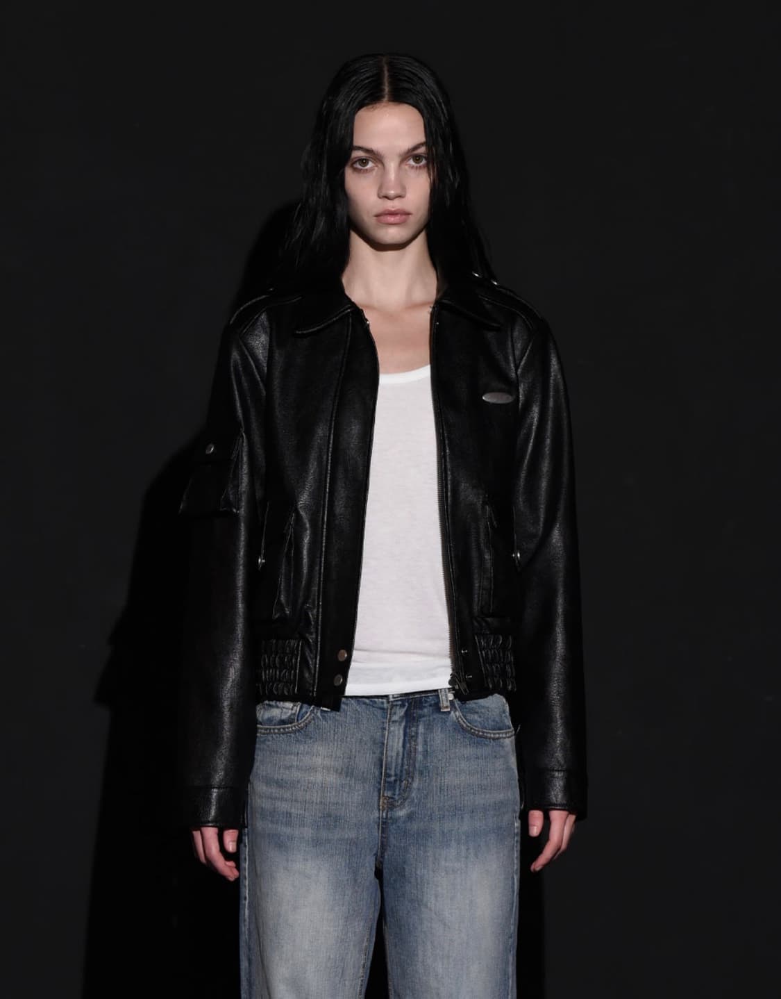 보헤미안서울 레더 봄버 점퍼  가죽자켓 상품이미지1