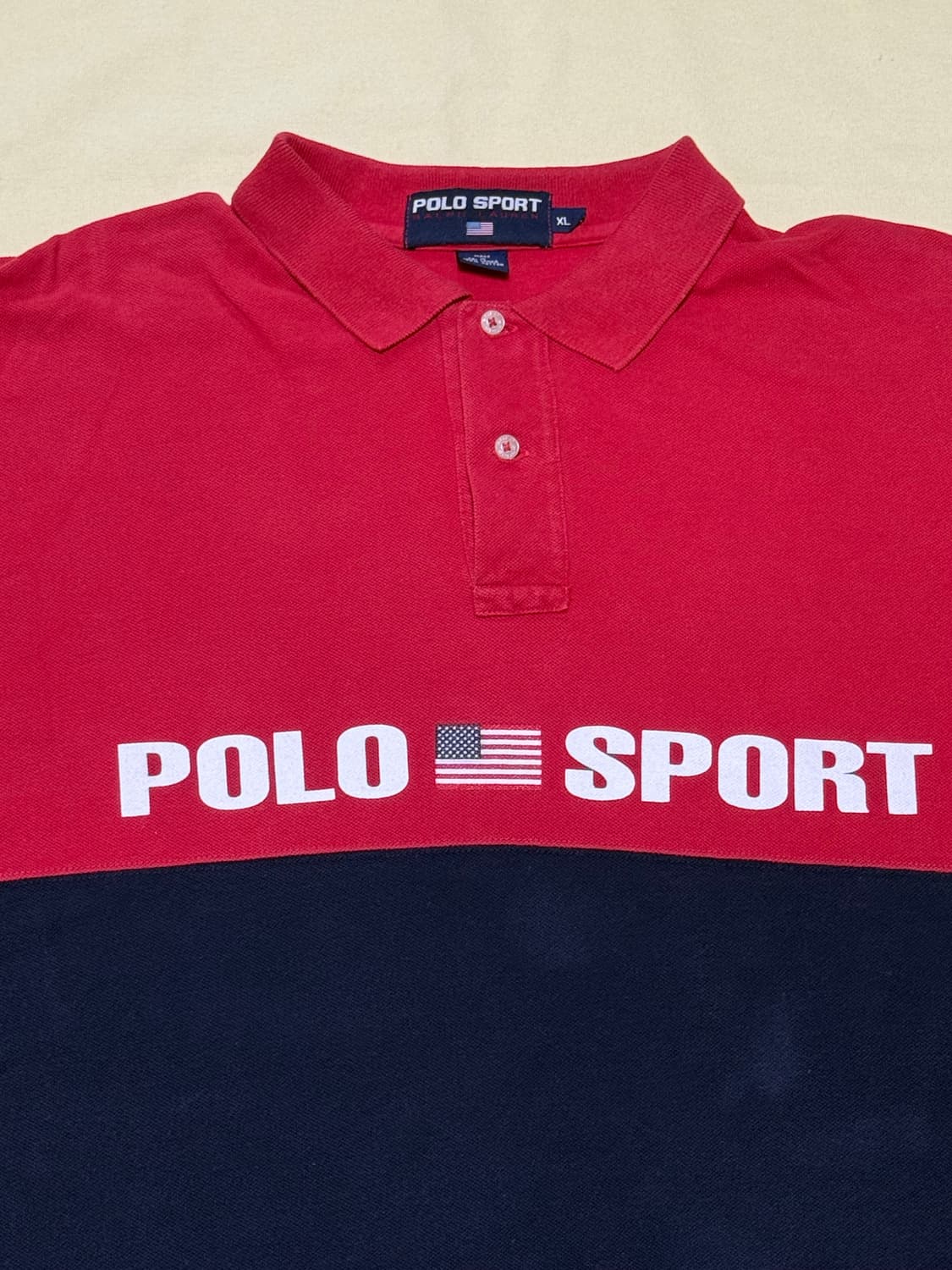폴로 스포츠 컬러블럭 폴로 셔츠 90s 상품이미지2