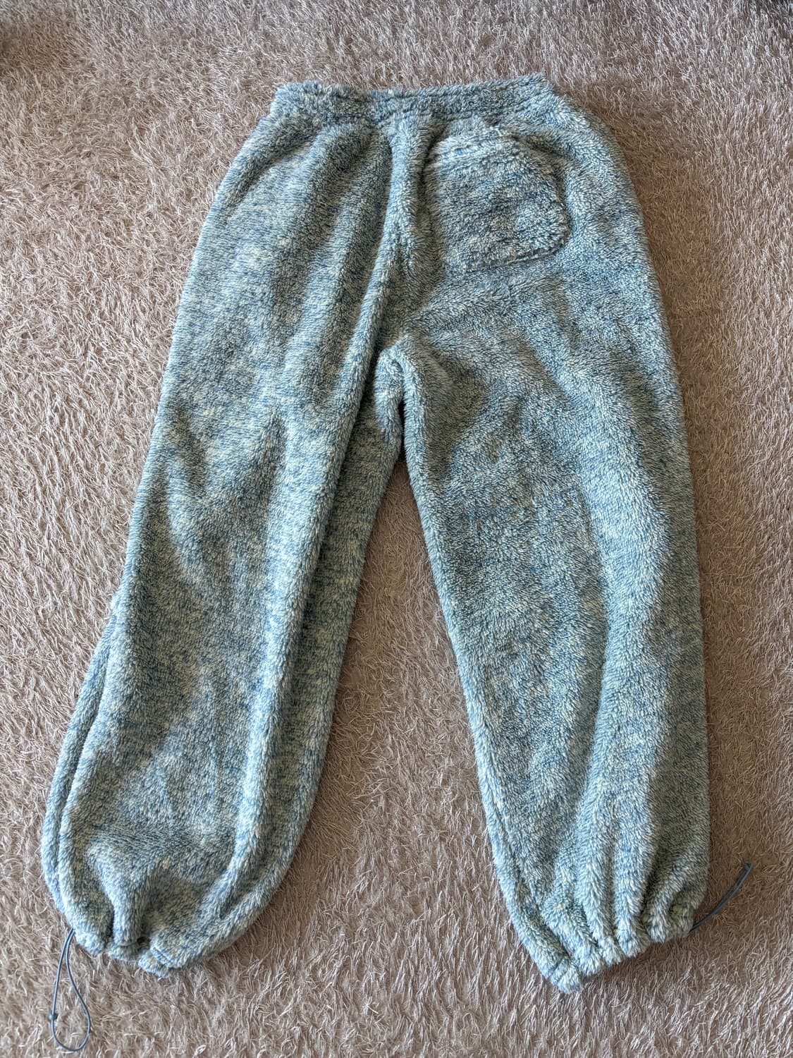 무신사 털바지 (우먼즈 샤기 플리스 와이드 라운지 팬츠 스카이블루) 상품이미지2