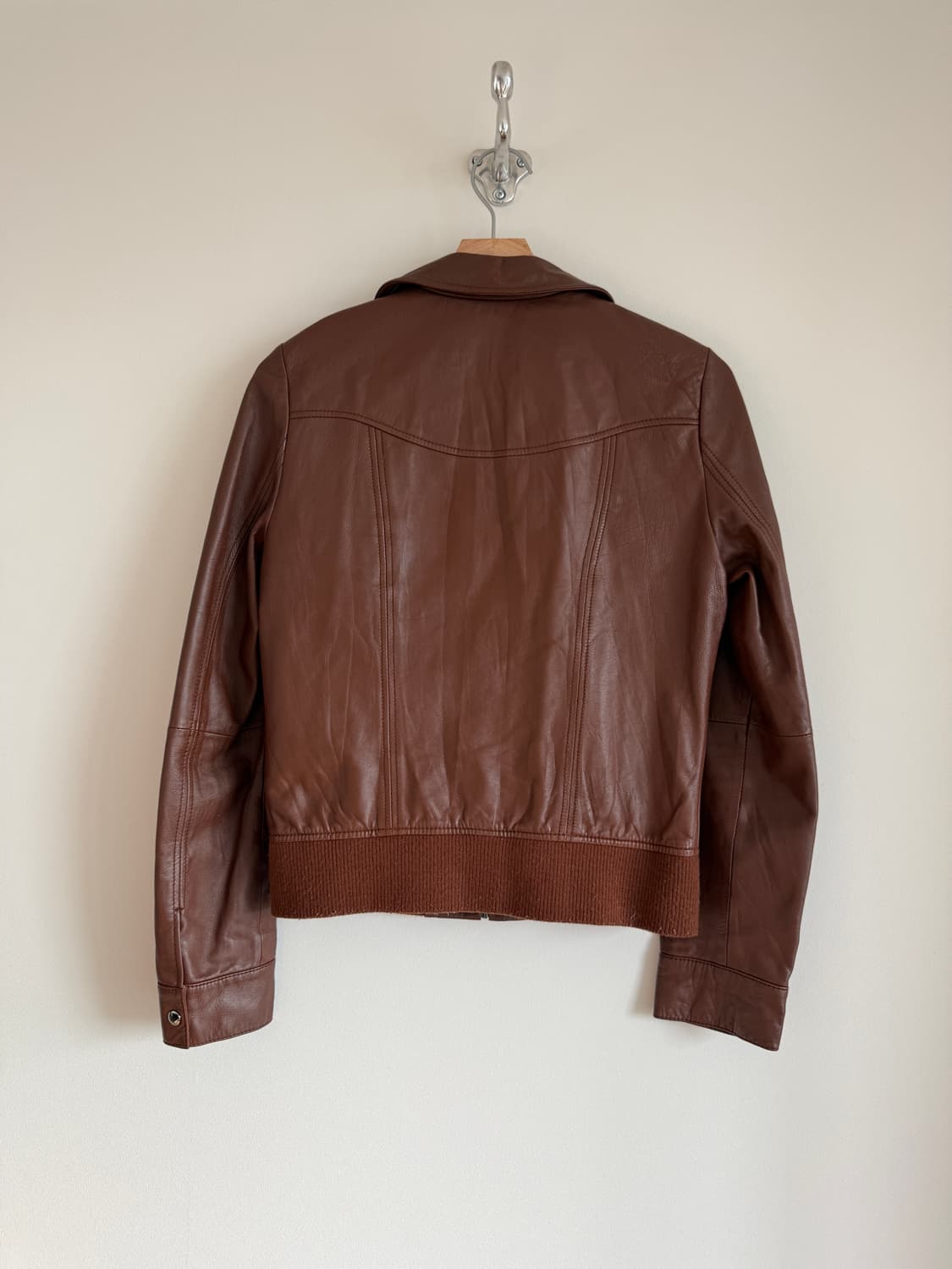 Pre owned A-2 모티브 램스킨 레더자켓 상품이미지4