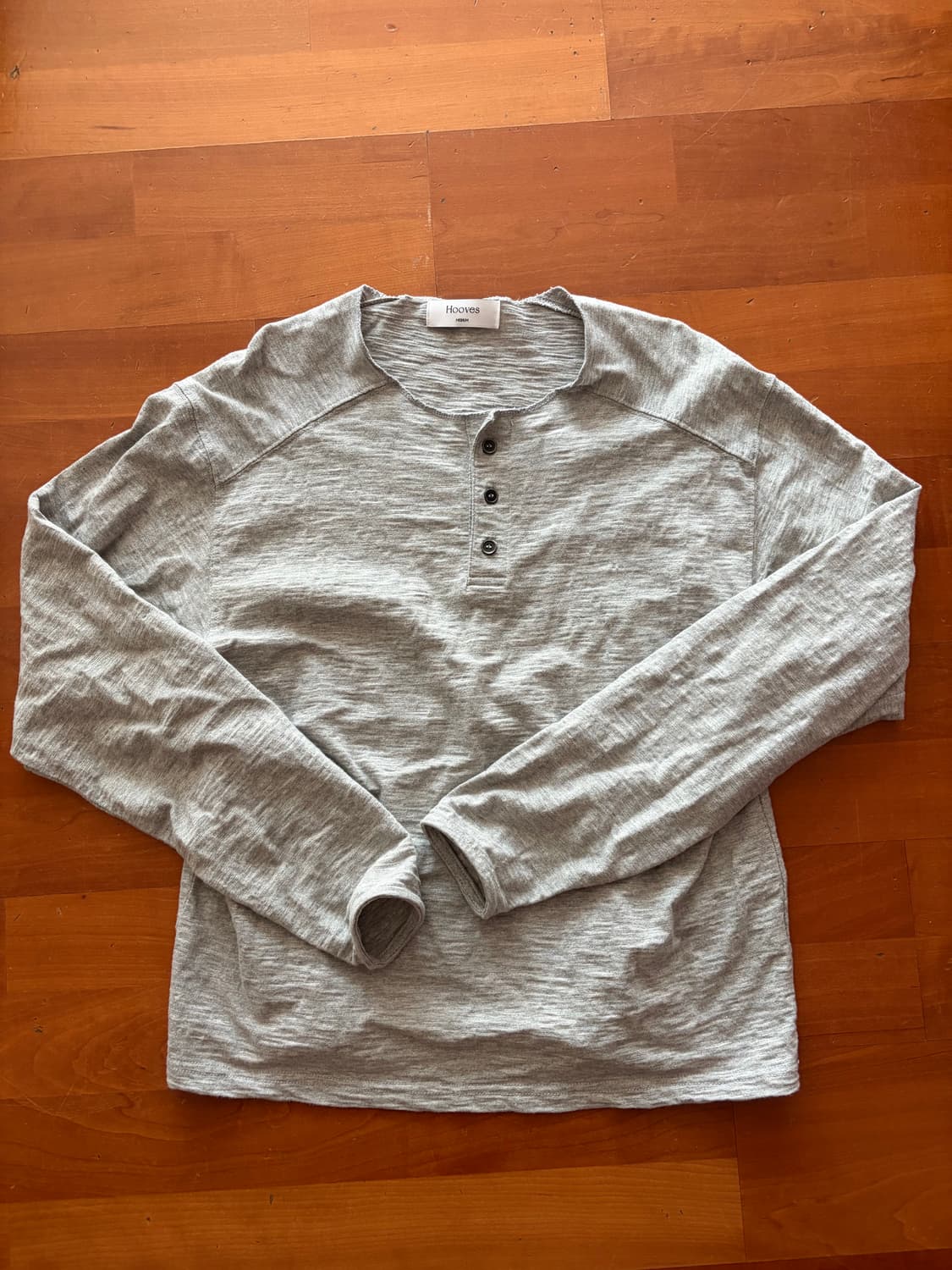 후브스 빈티지 인터록 헨리넥 롱슬리브 그레이 m 상품이미지3