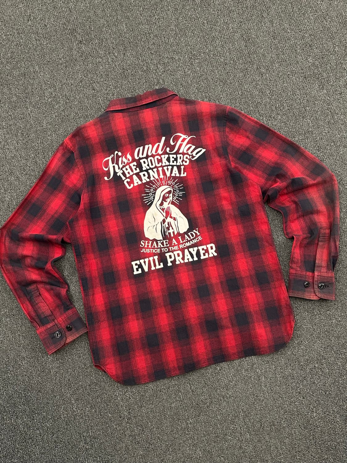 4)Rise Ward 빈티지 버건디 플란넬 셔츠 상품이미지3