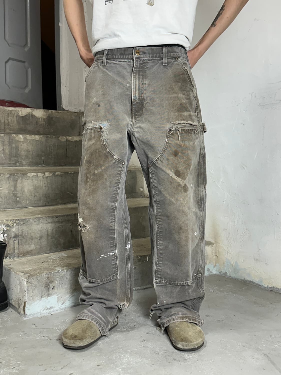 OG 칼하트 더블니 다크브라운 칼하트 B136 DKB 썩블니 상품이미지2