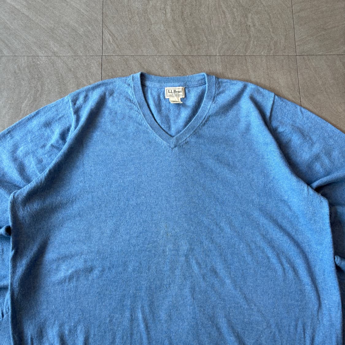 L.L.bean 정품 엘엘빈 블루 코튼 니트 상품이미지3