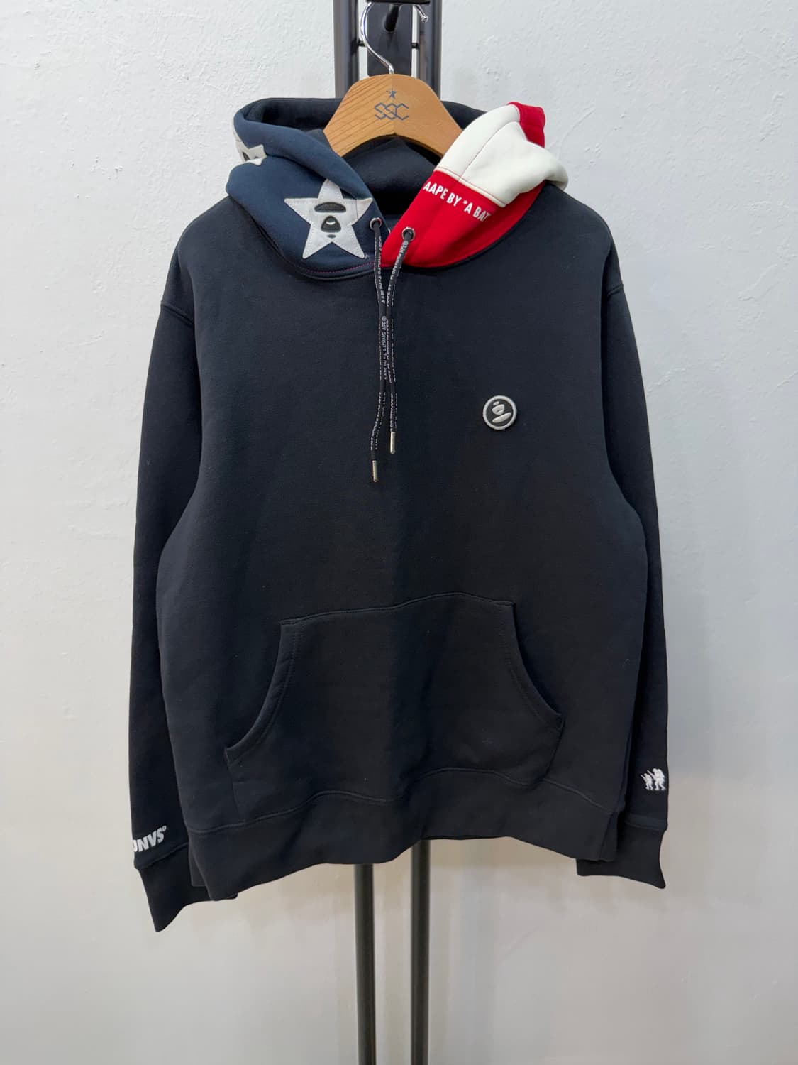 정품) AAPE 에이프 베이프 스타패치 후드티 XL 상품이미지1