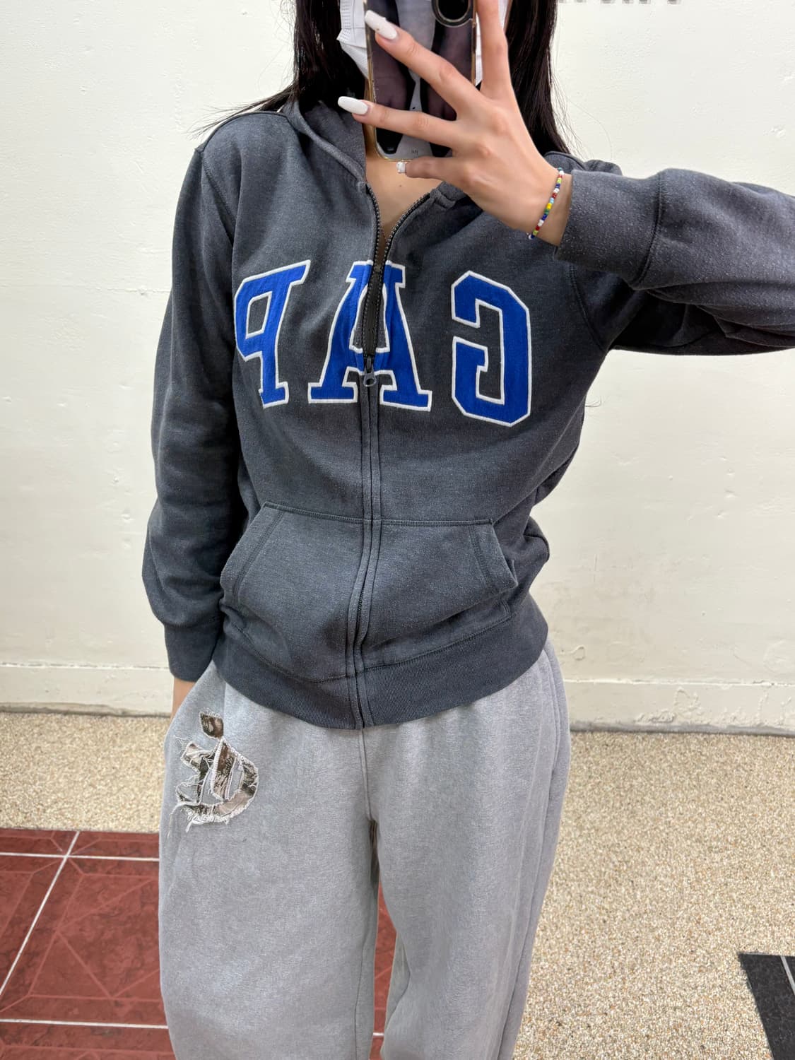 Gap 갭 후드집업 챠콜 상품이미지7