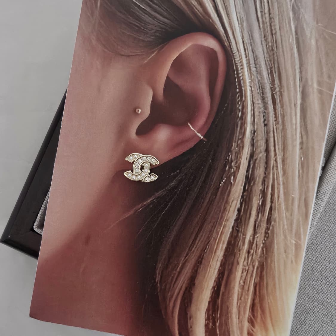 925 샤넬 빈티지 업사이클링 귀걸이 상품이미지1