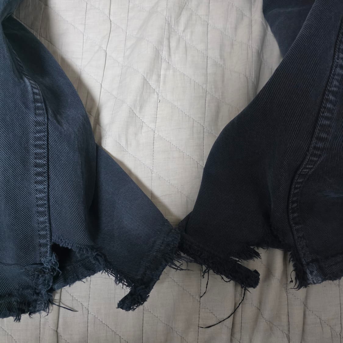 [33X28] 90s 빈티지 리바이스 실버탭 배기핏 트래쉬드 블랙진 상품이미지6