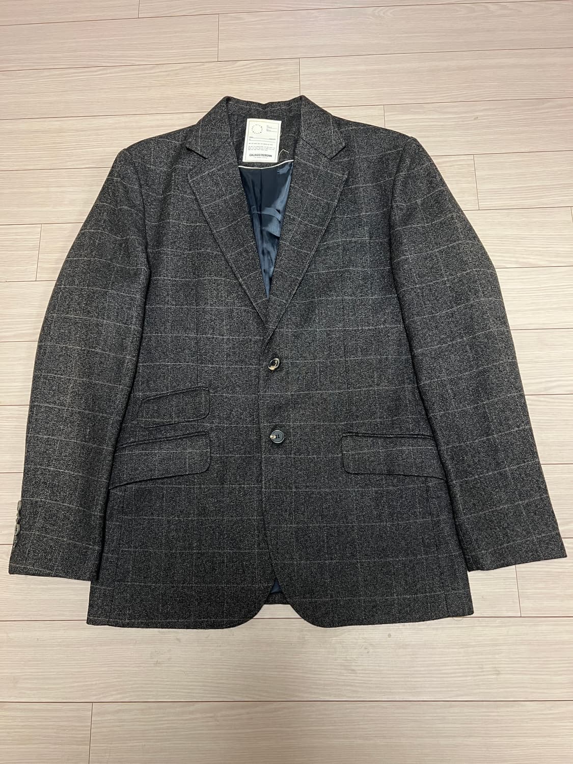 울 헤비원단 체크 셋업 수트 (자켓+팬츠) / 48 상품이미지2