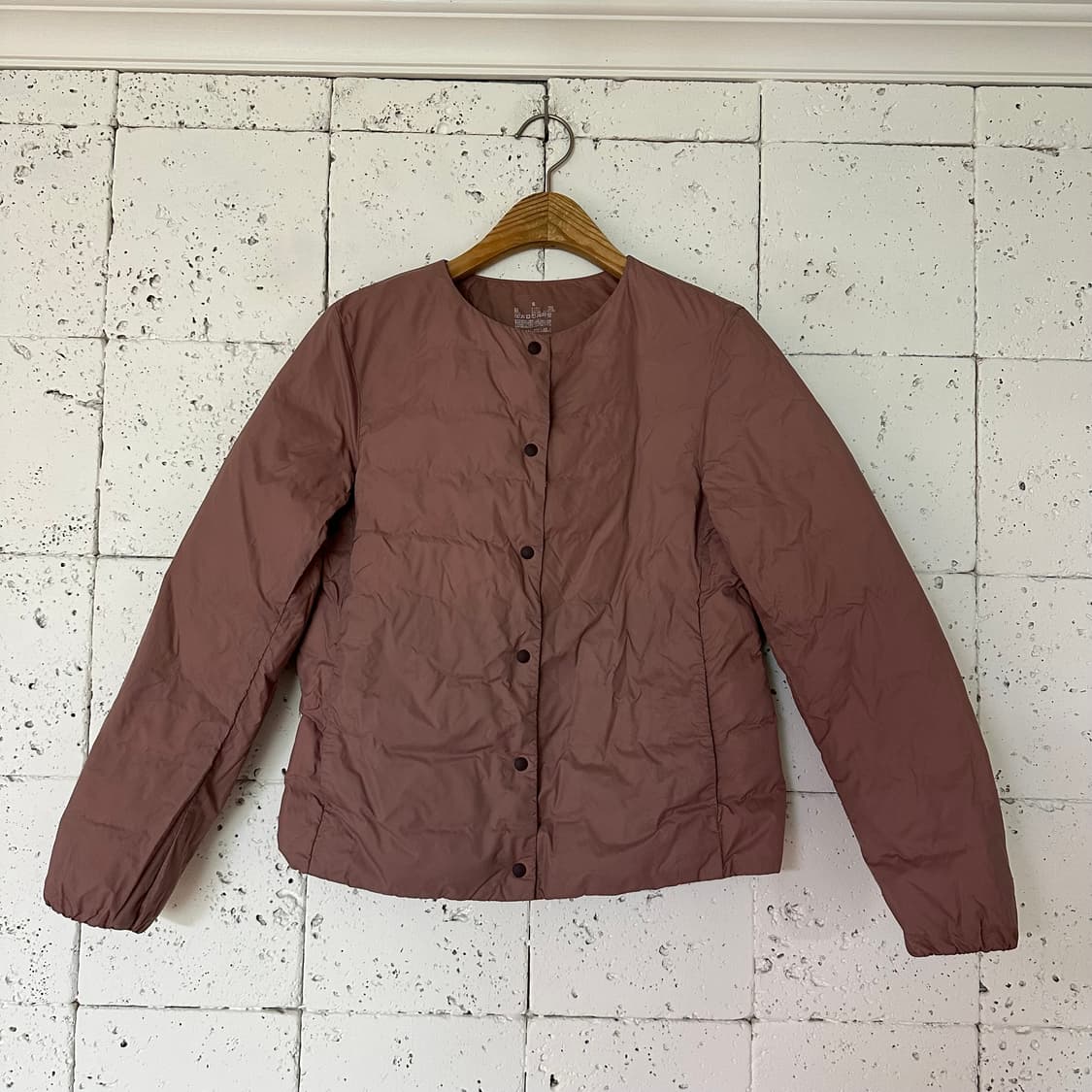 우먼S 무지 무인양품 경량패딩 상품이미지1