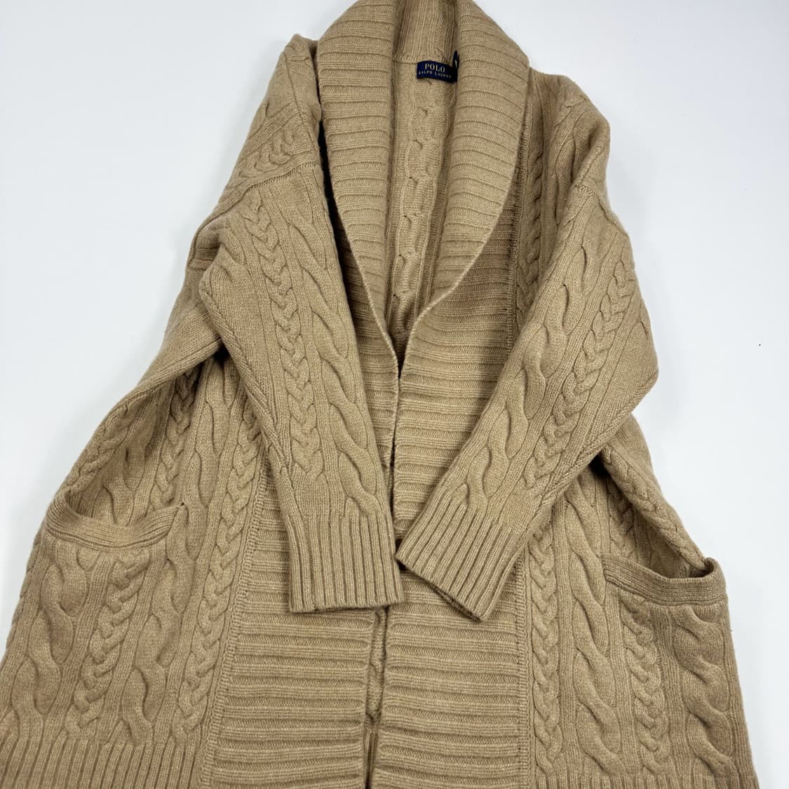 폴로 랄프로렌 여성 케이블 니트 케이프 가디건 여성S 상품이미지3