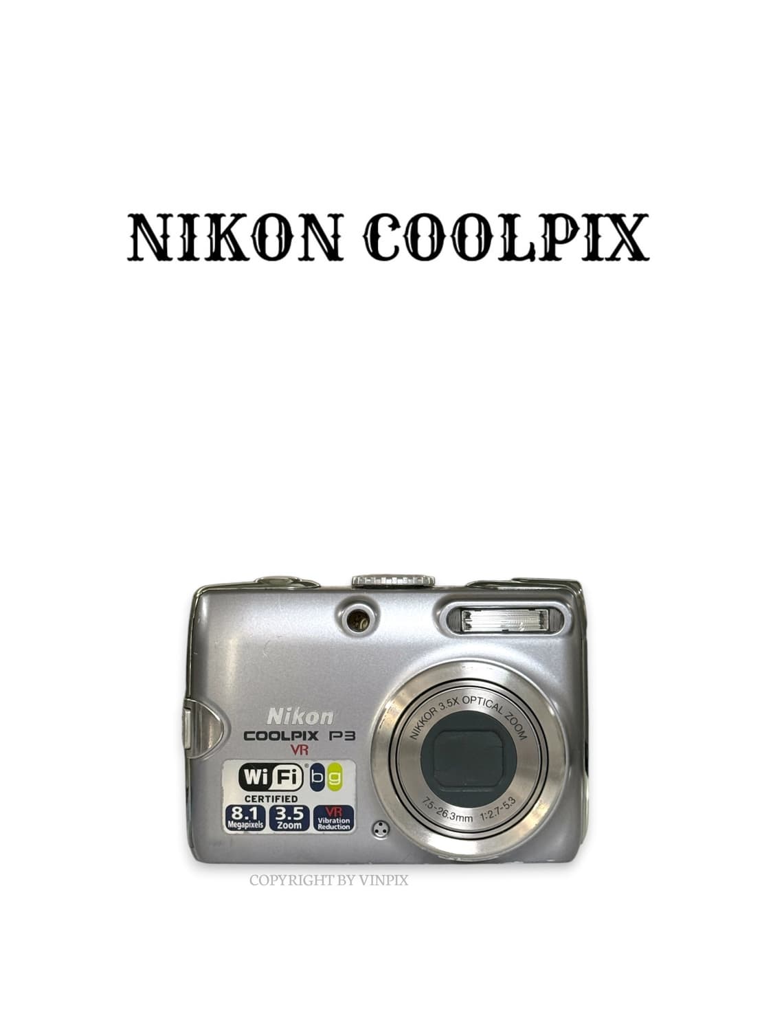 니콘 쿨픽스 P3(coolpix p3) 빈티지 디지털 카메라 디카 상품이미지1