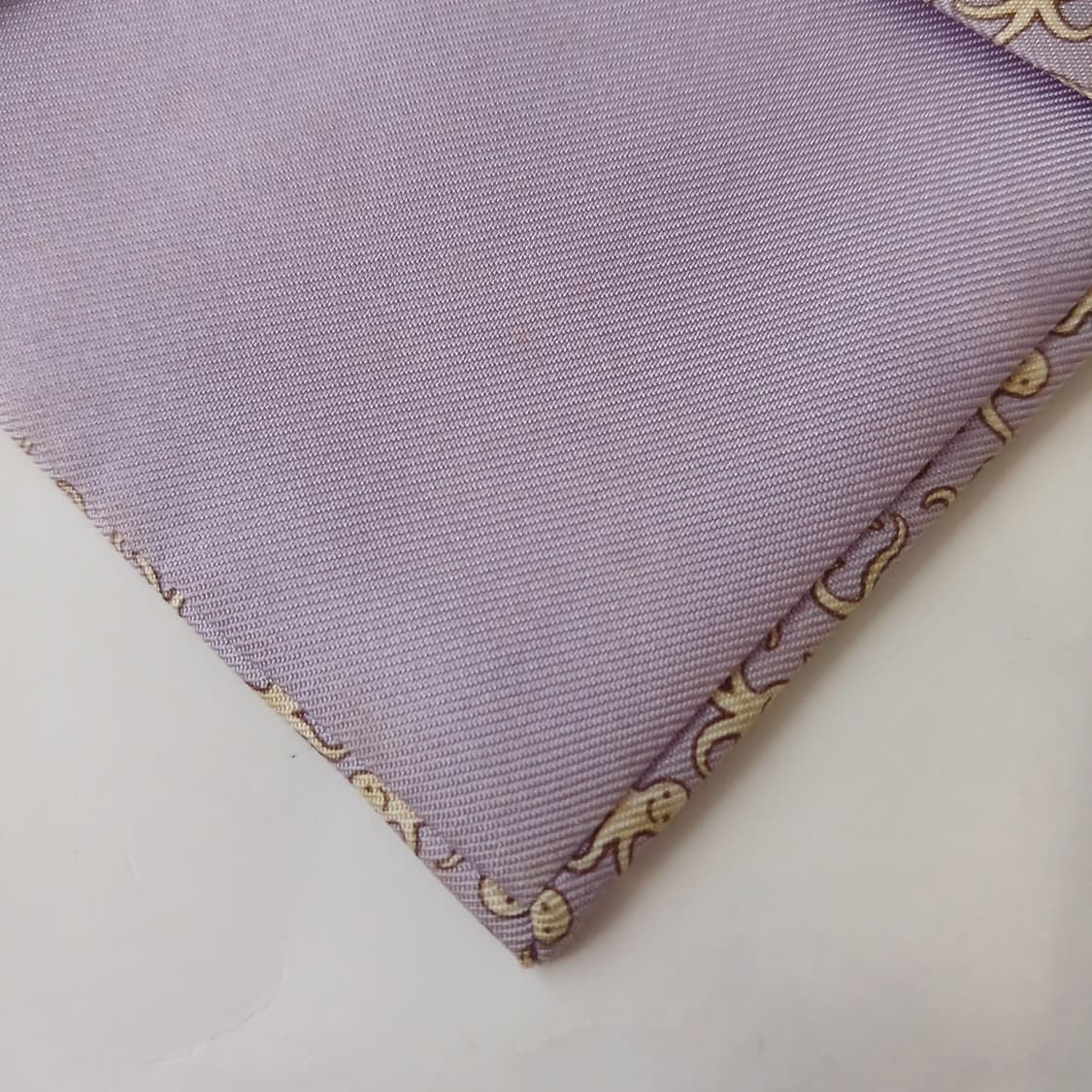 에르메스 실크 라벤더 문어 패턴 넥타이 9.5cm A등급 A18881
 상품이미지10